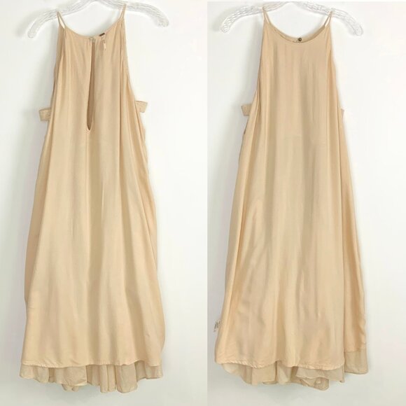 Free People Jar of Hearts BOHO Summer Halter Midi Dress Medium - Picture 16 of 16